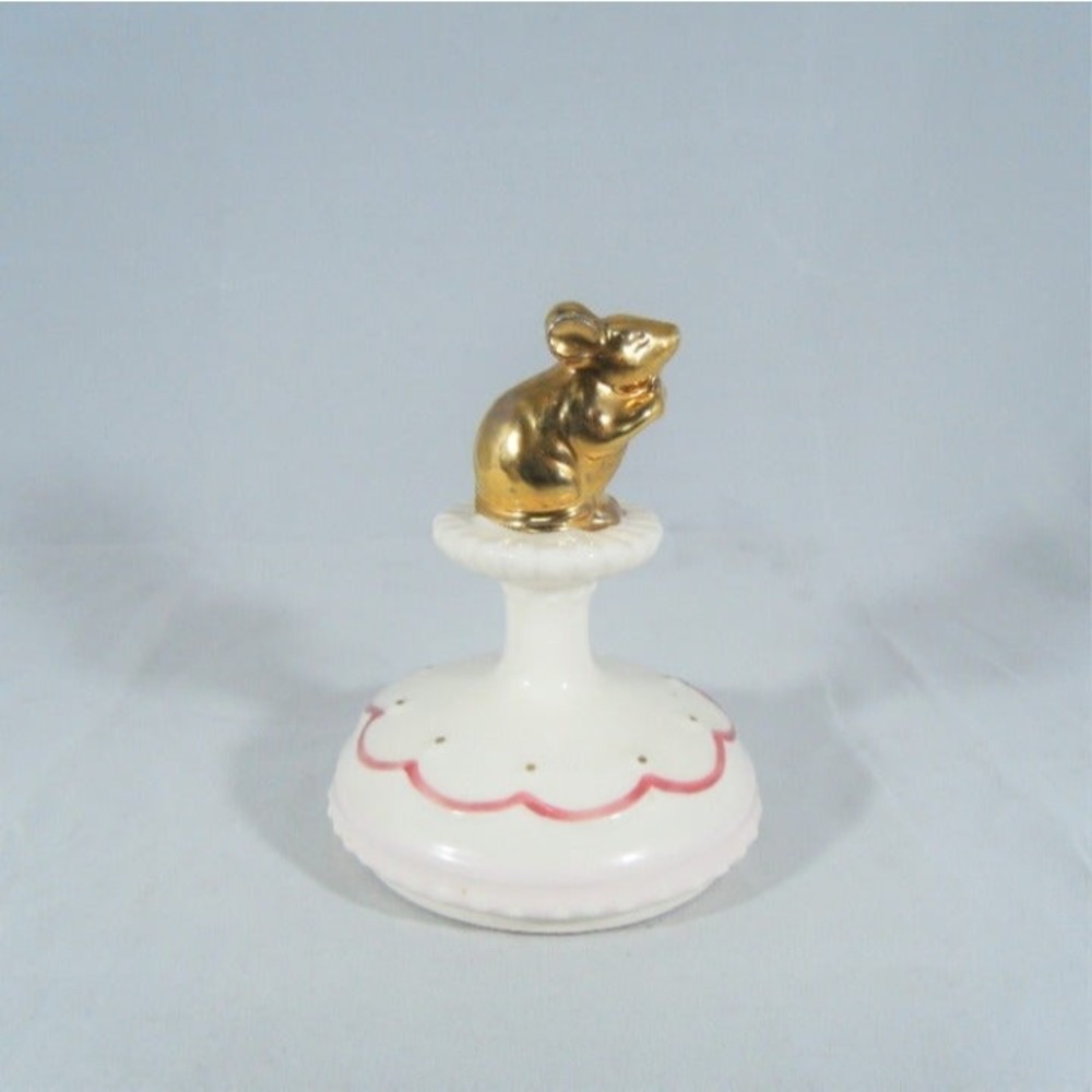 Anthropologie Philomena Mouse Porcelain Cookie Press Stamp Christmas
